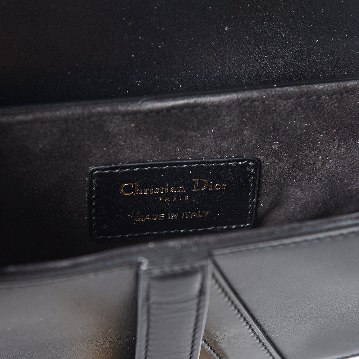 Calfskin Mini Saddle Bag Black