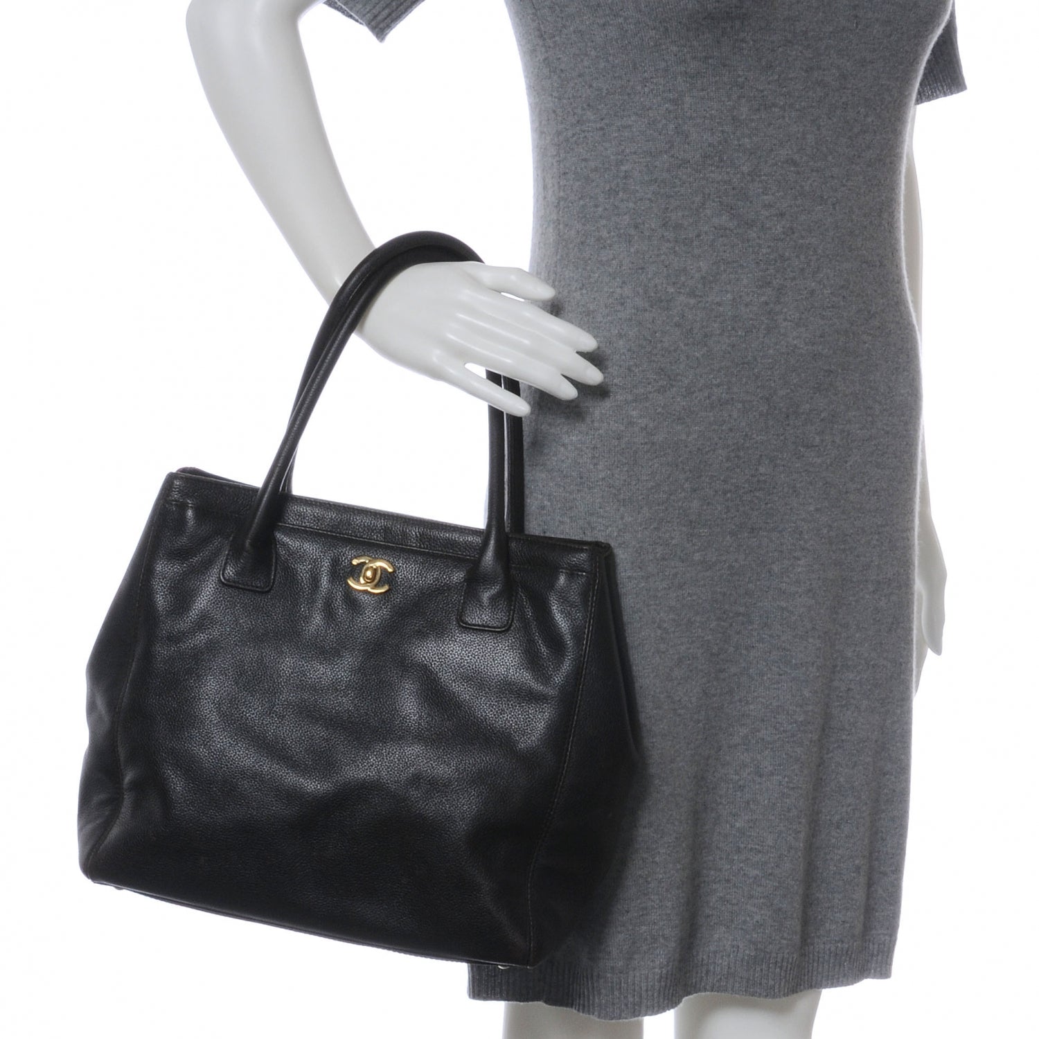 Chanel Caviar Cerf Shopper Tote Dark Brown 2 of 16