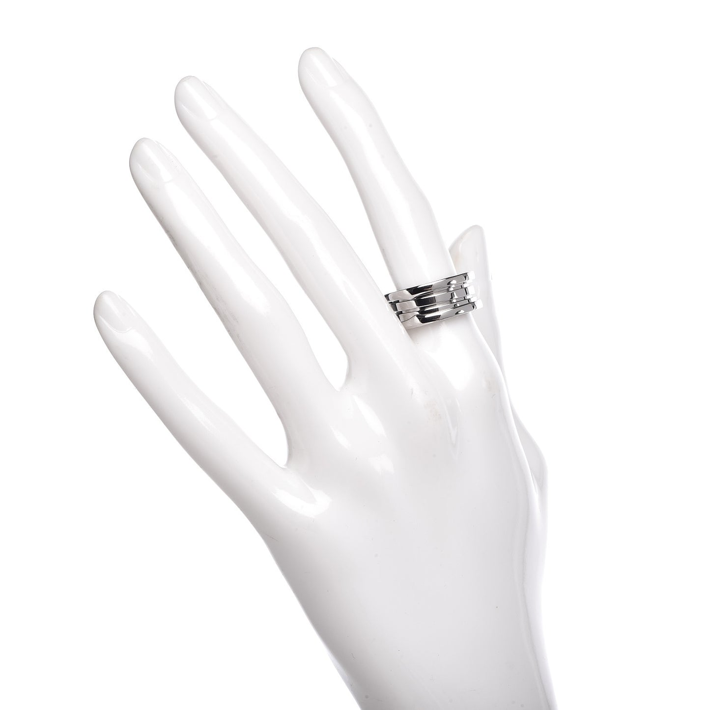 18K White Gold B.Zero1 Three-Band Ring 51 5.75