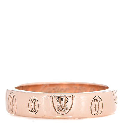 Cartier 18K Pink Gold 4mm Happy Birthday Band Ring 48 4.5 1 of 5