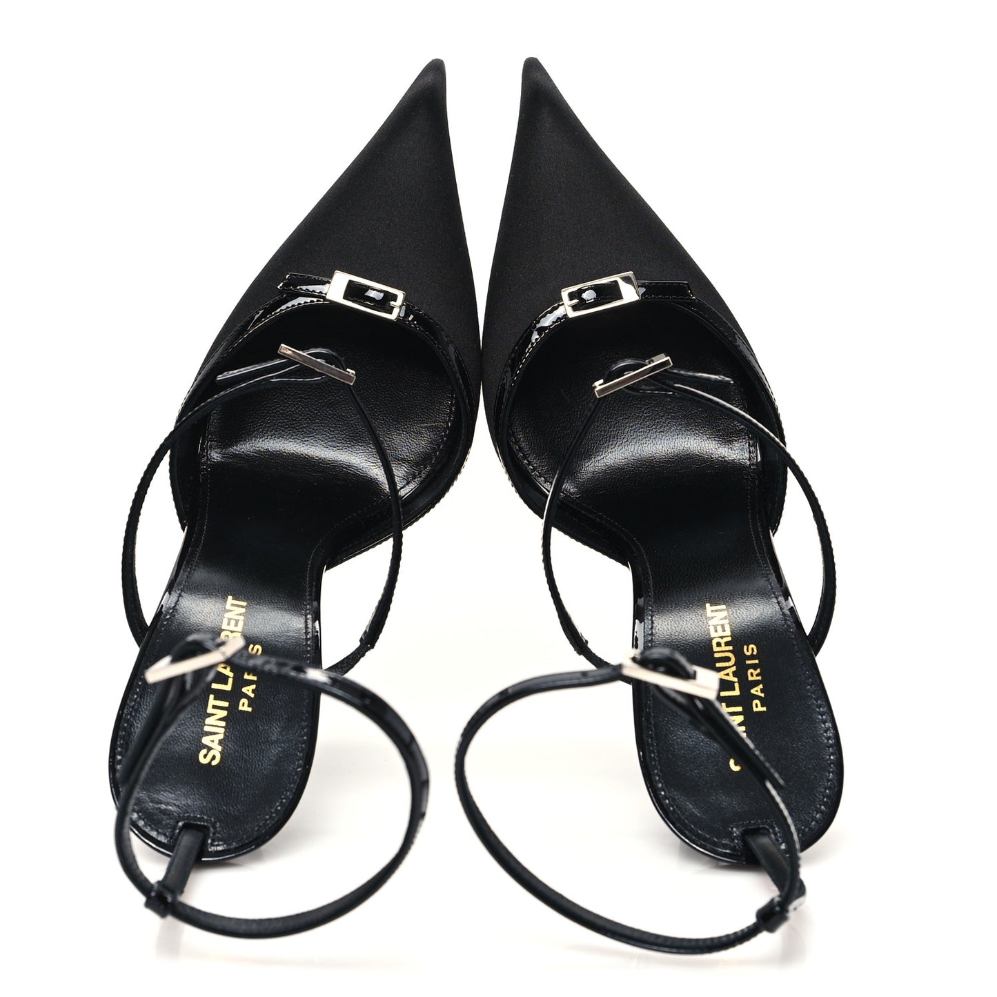 Crepe Satin Jones 110 Strap Pumps 39 Black