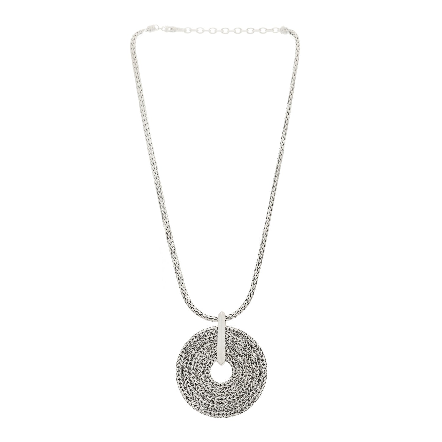 Sterling Silver Rata Pendant Chain Necklace
