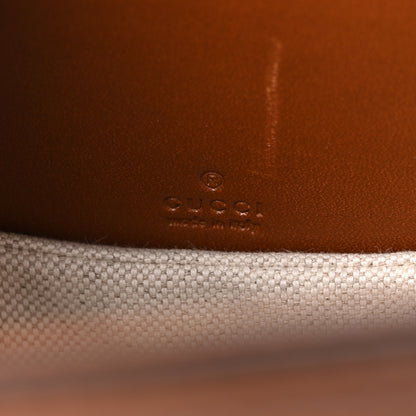 Gucci New Canvas Charisma Calfskin Crystal GG Monogram Small Bamboo 1947 Top Handle Bag Camel Ebony 6 of 10