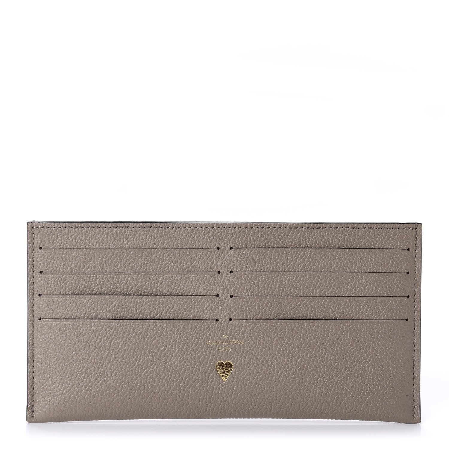 Louis Vuitton Calfskin Felicie Chain Wallet Card Holder Insert Tourterelle 1 of 8