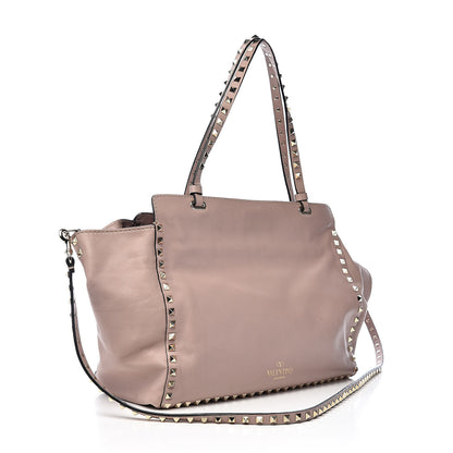 Valentino Garavani Vitello Medium Rockstud Tote Poudre 3 of 12