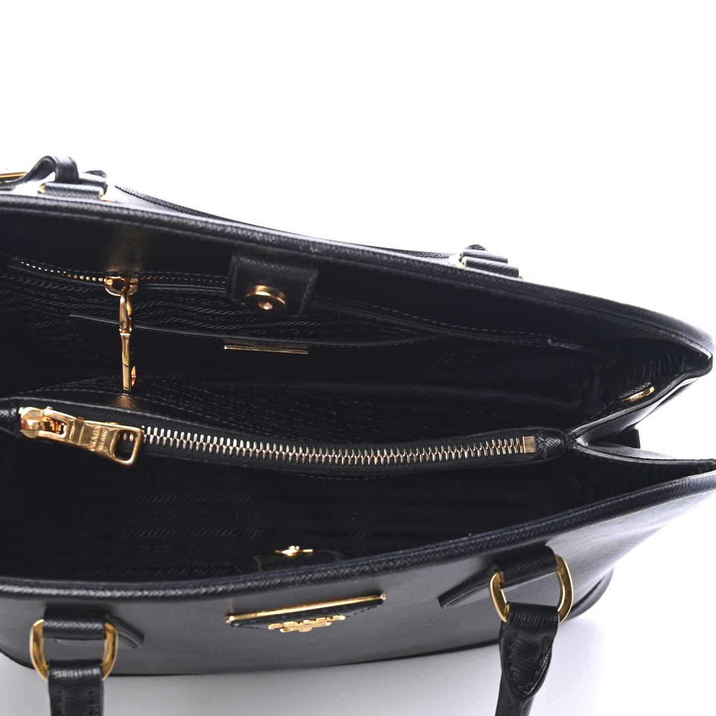 Saffiano Lux Medium Promenade Tote Black