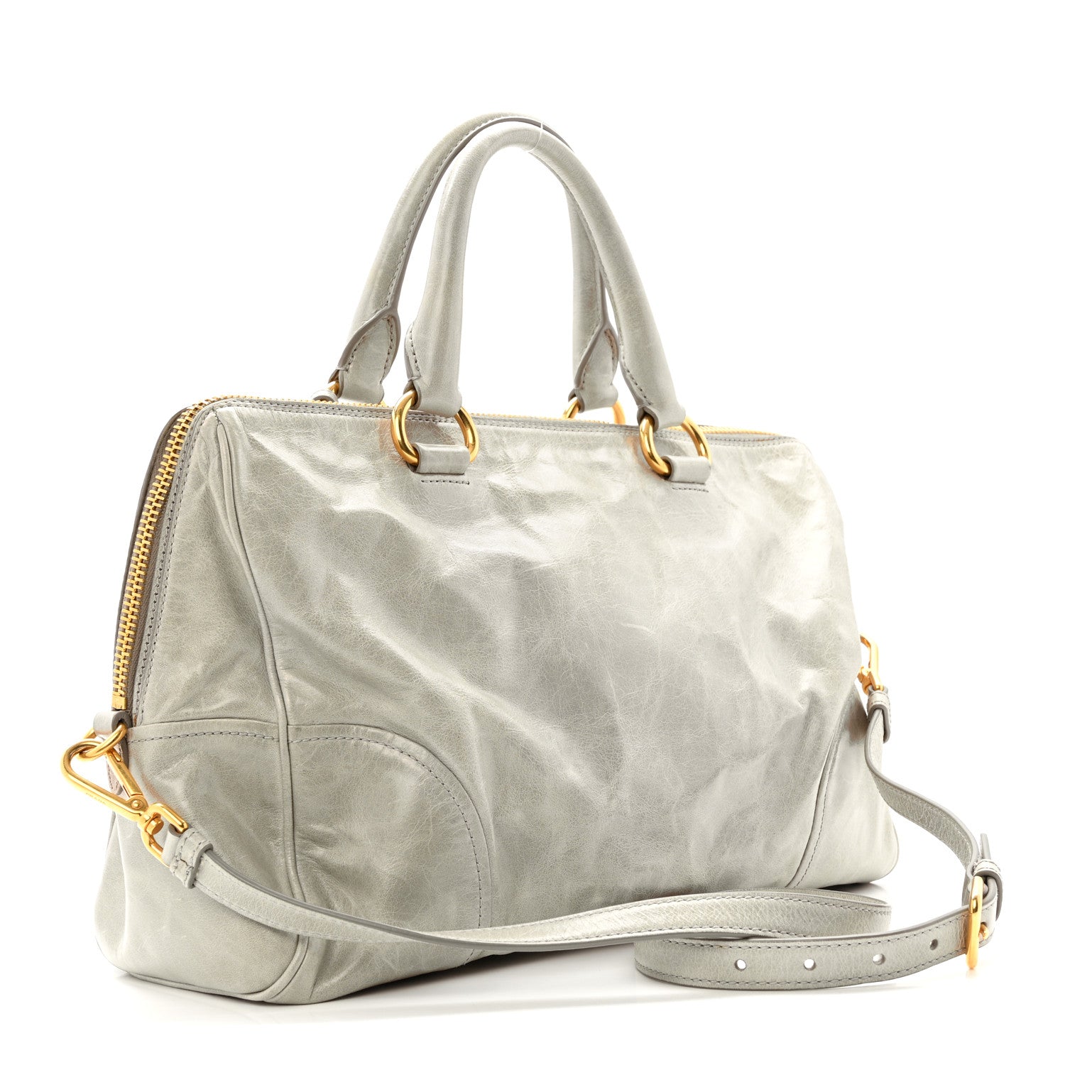 Prada Vitello Shine Bauletto Nube 3 of 13