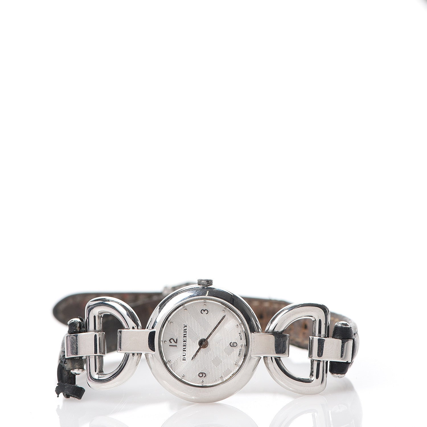 Burberry Stainless Steel Calfskin 23mm BU5404 Quartz Watch Black 2 of 7