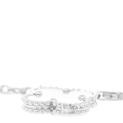 Van Cleef & Arpels 18K White Gold Chalcedony Mother of Pearl 5 Motifs Magic Alhambra Bracelet 5 of 5