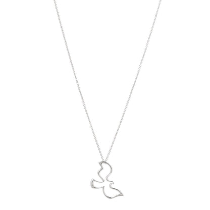 Tiffany Sterling Silver Paloma Picasso Dove Pendant Necklace 1 of 5