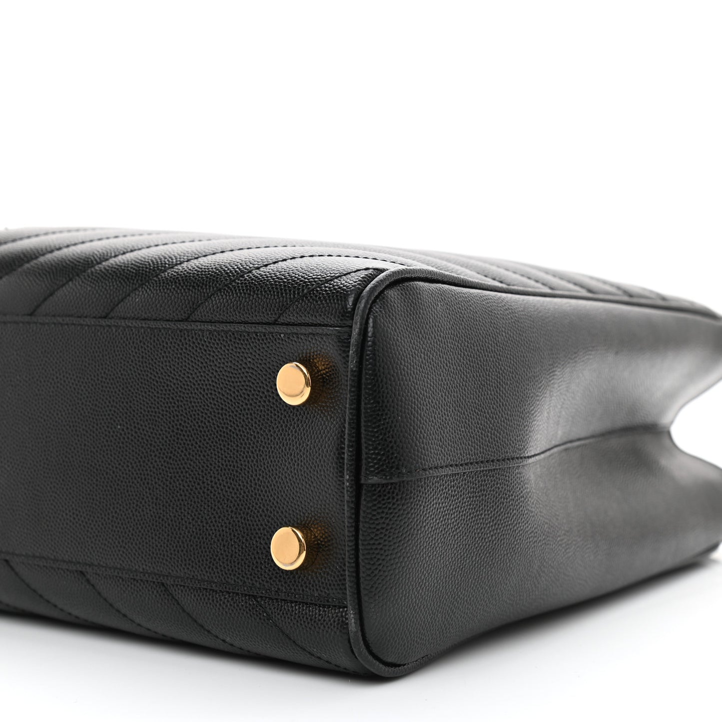 Grain De Poudre Matelasse Chevron Monogram Shopping Bag Black