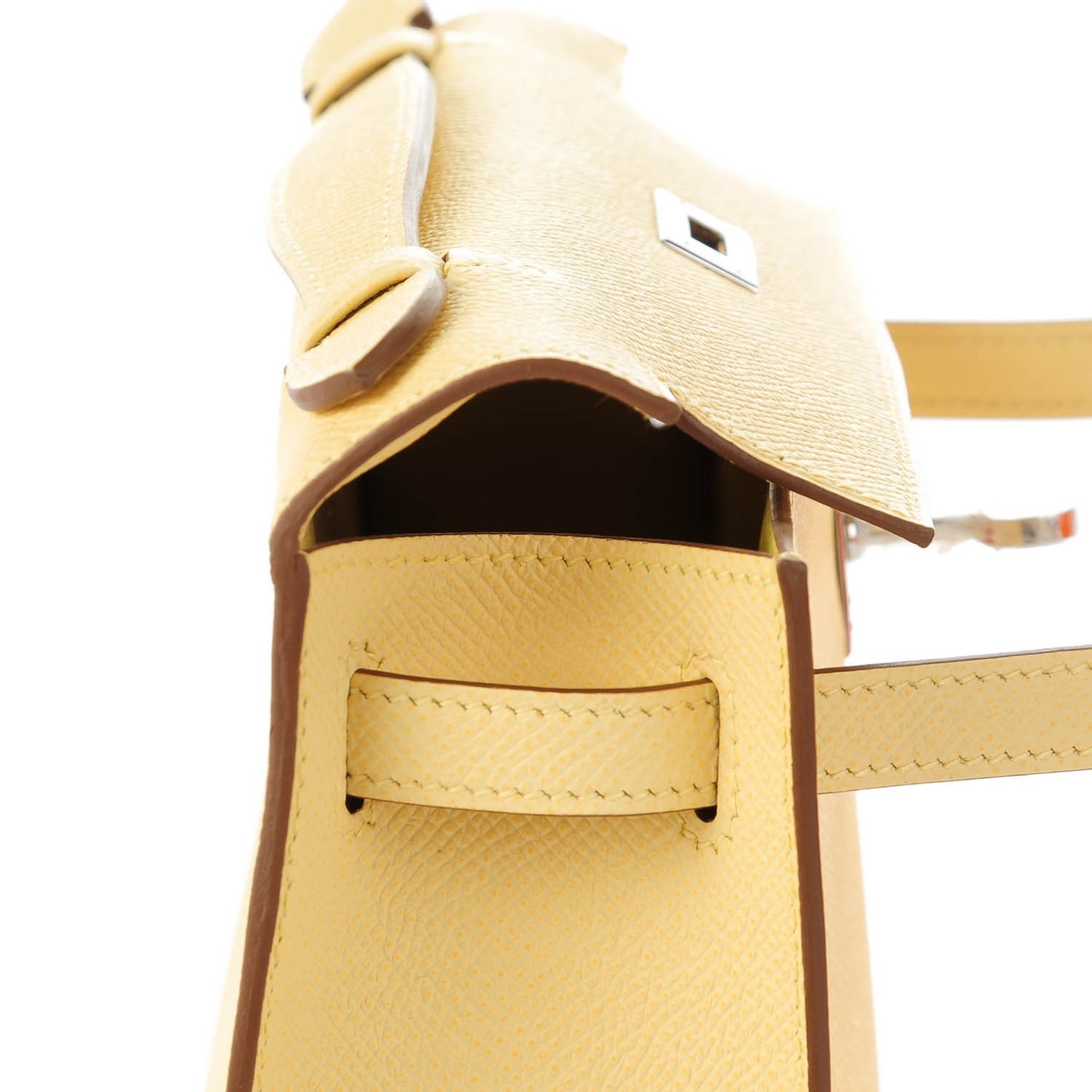 Epsom Kelly Pochette Clutch Jaune Poussin