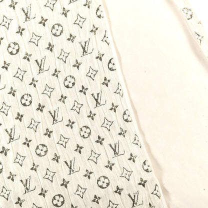 Louis Vuitton Silk Monogram So Glitter Stole White 3 of 4