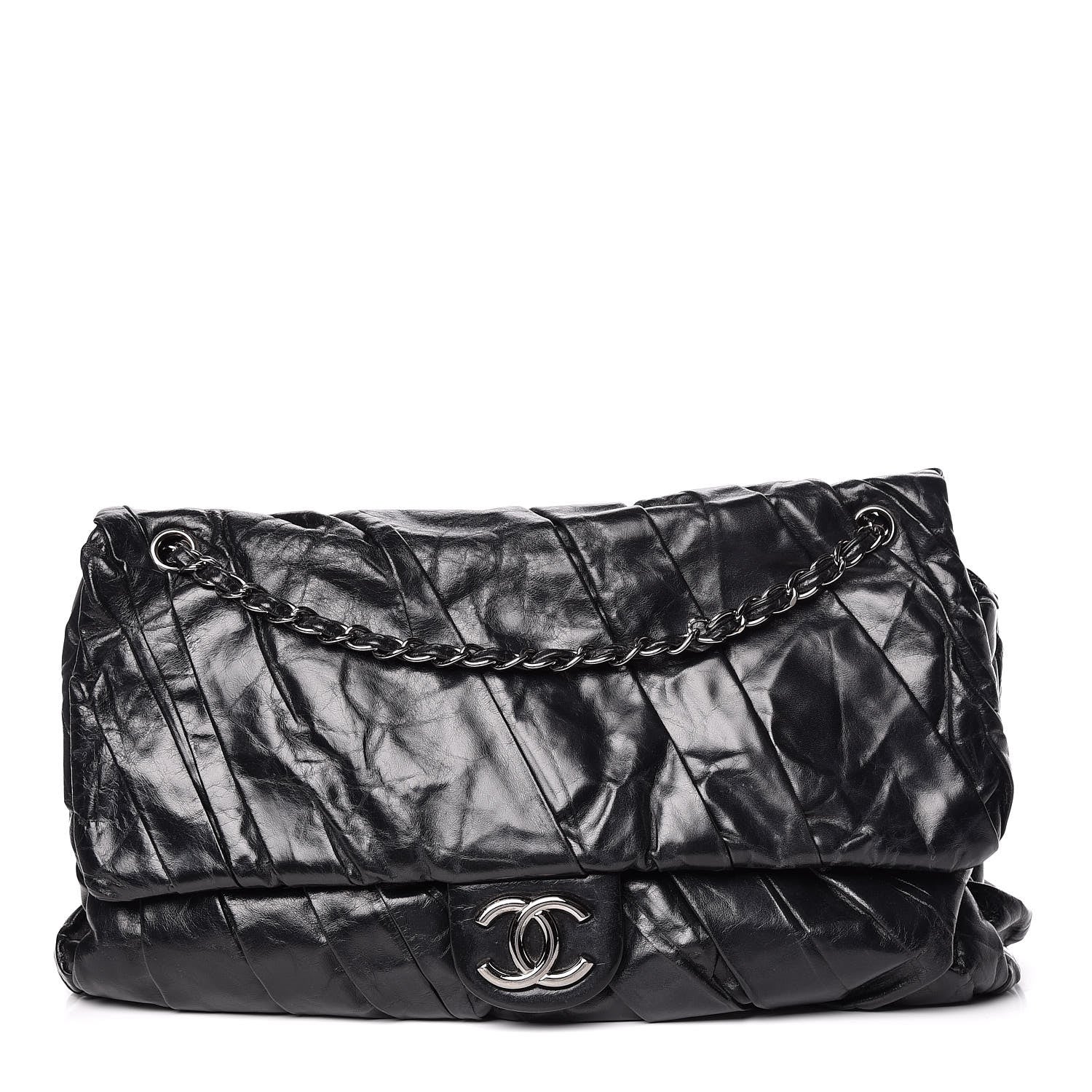 Chanel Glazed Calfskin Maxi Twisted Flap Black 1 of 15