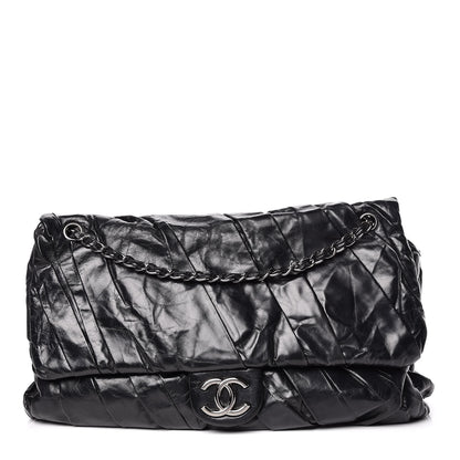 Chanel Glazed Calfskin Maxi Twisted Flap Black 1 of 15