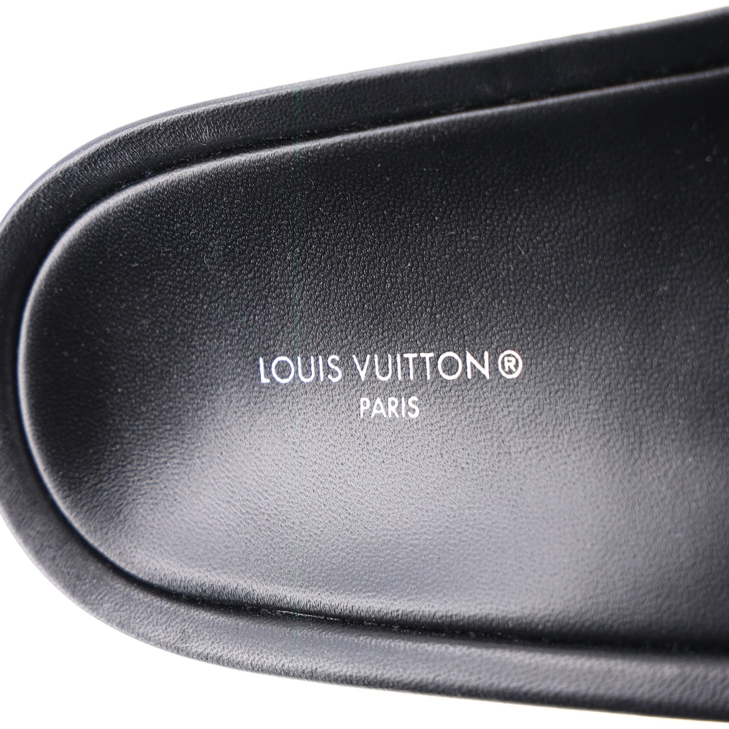 Lambskin Embossed Monogram Jumbo Flatform Mule Sandals 40 Black