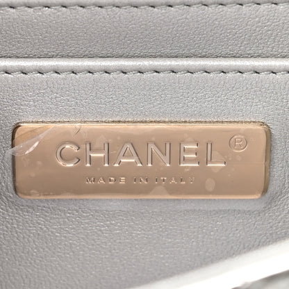 Chanel Mirror Calfskin Metallic Calfskin Medium Hollywood Boulevard Flap With Star Coin Purse Silvery 6 of 11