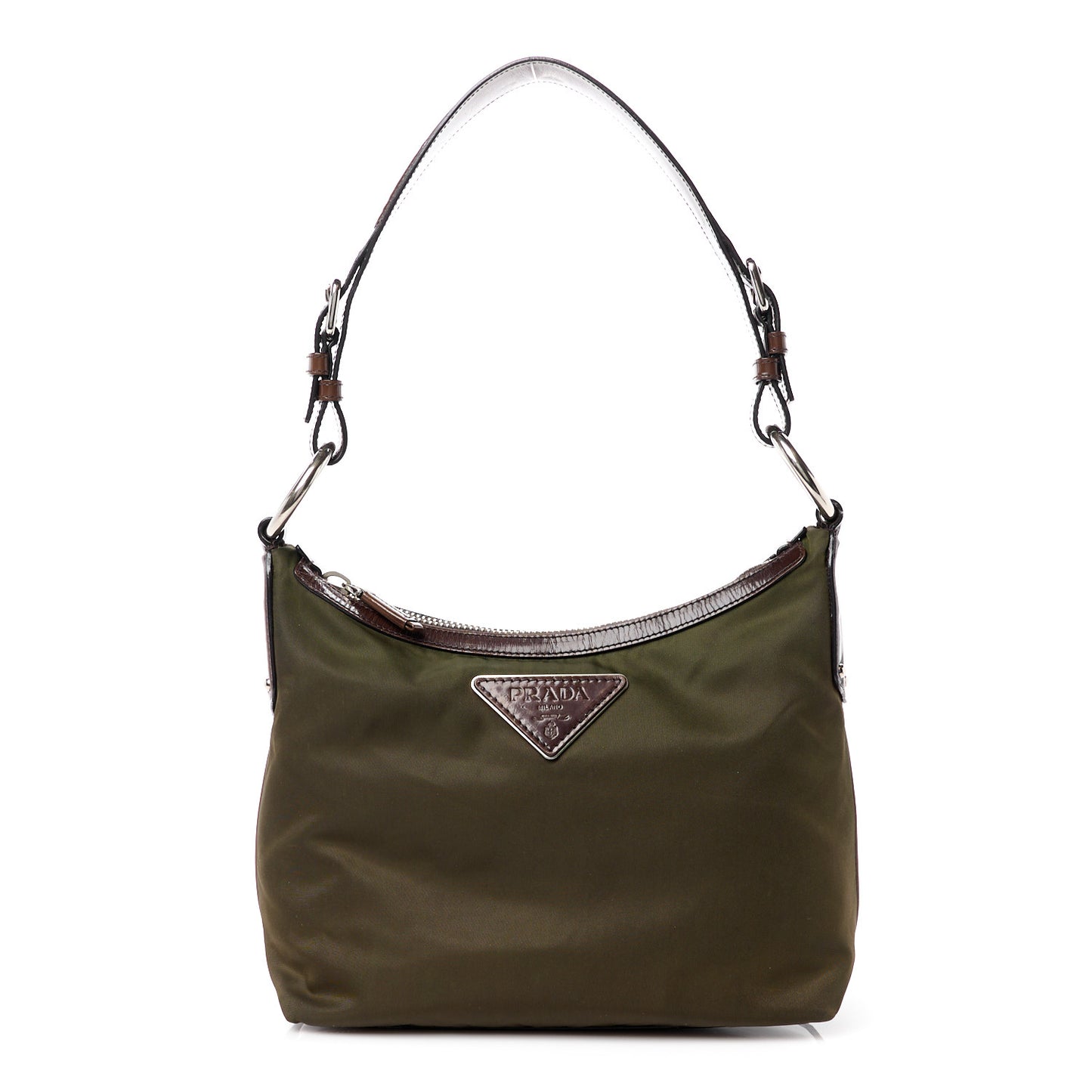 Tessuto Nylon Twist Shoulder Bag Bruciato