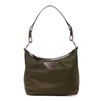 Prada Tessuto Nylon Twist Shoulder Bag Bruciato 1 of 15
