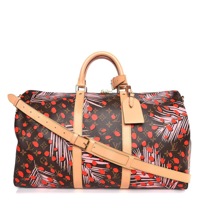 Louis Vuitton Monogram Jungle Dots Keepall Bandouliere 50 Sugar Pink Poppy 1 of 7