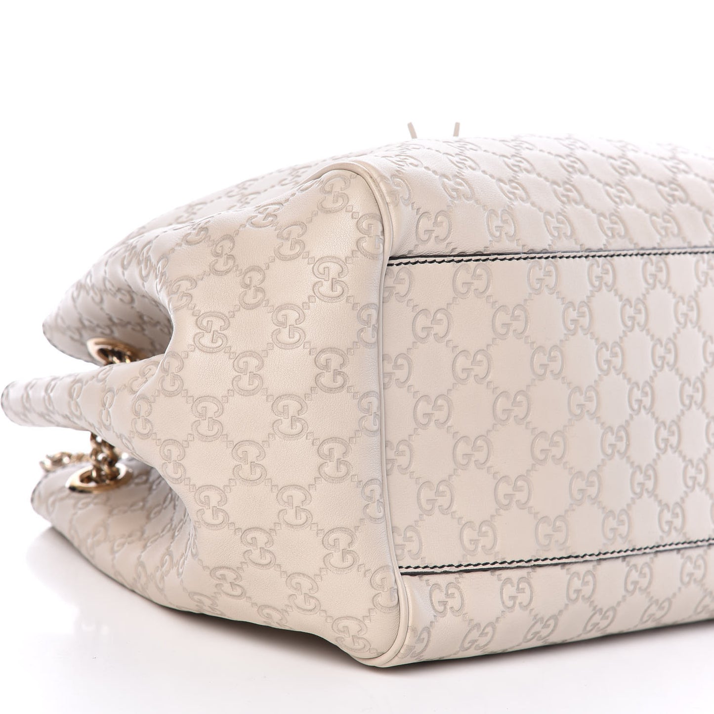 Guccissima Signature Medium Emily Shoulder Bag Mystic White