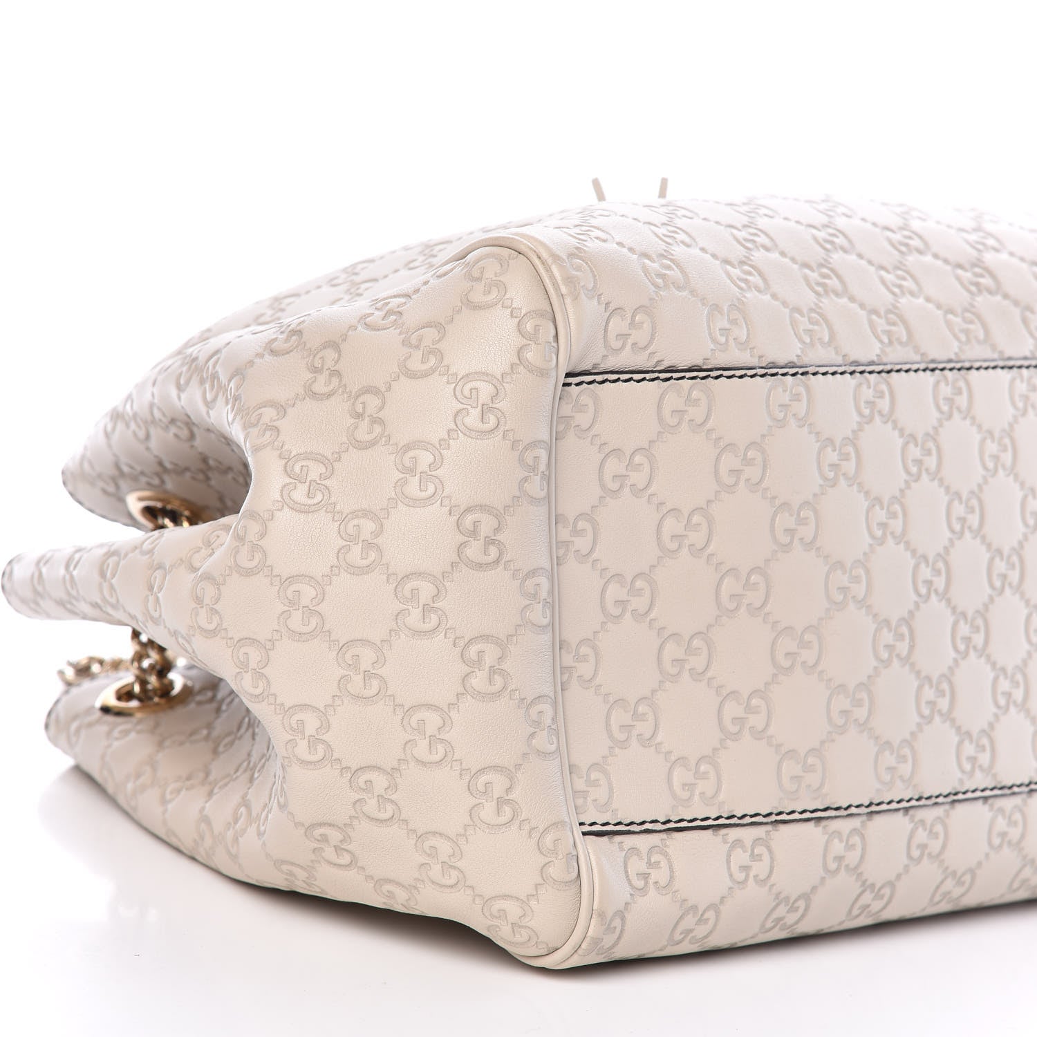 Gucci Guccissima Signature Medium Emily Shoulder Bag Mystic White 10 of 11