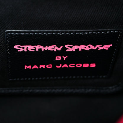 Marc Jacobs X STEPHEN SPROUSE Grained Calfskin Medium The Tote Bag Pink 11 of 22
