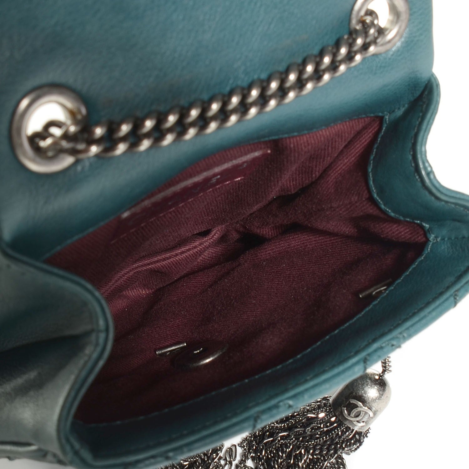 Chanel Calfskin Small Coco Sporran Tassel Flap Dark Green 6 of 9