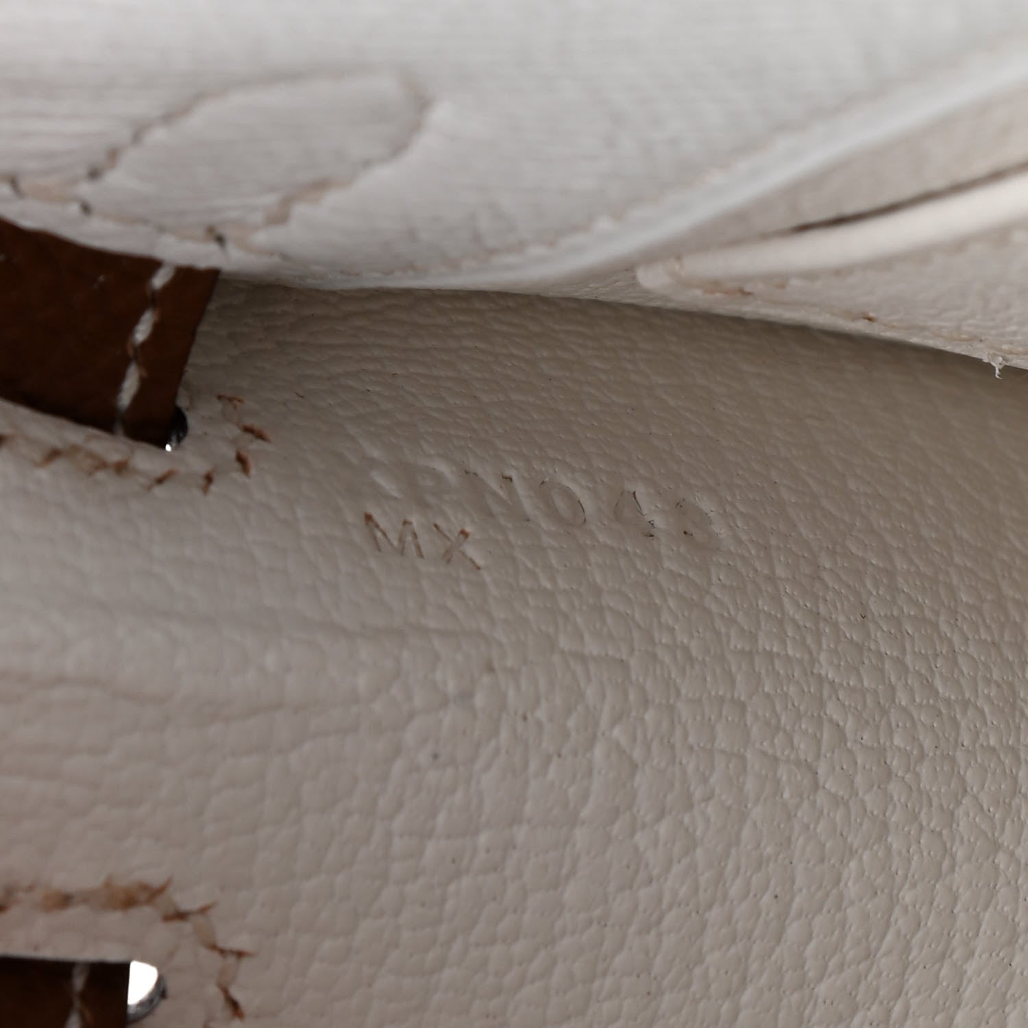 Hermes Epsom Bi-Color Horseshoe Kelly Sellier 25 White Miel 9 of 9
