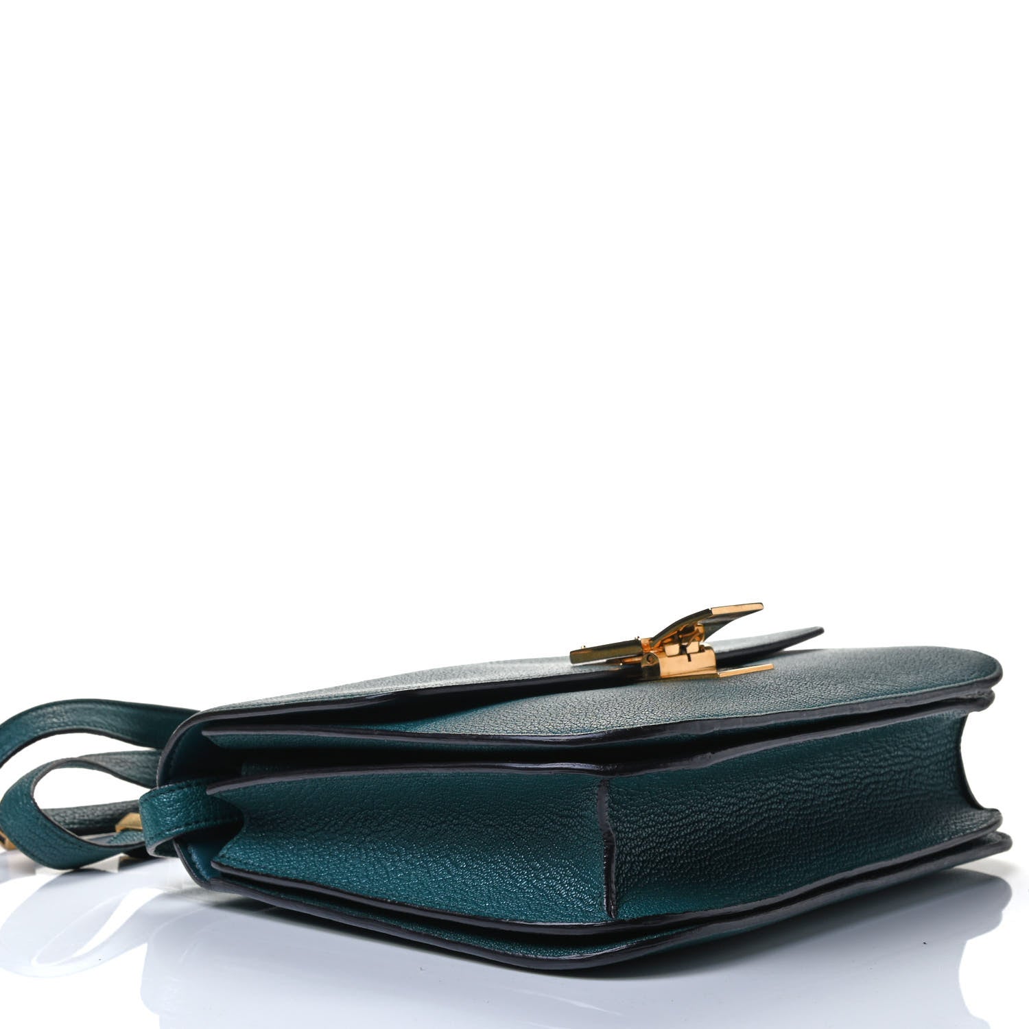 Celine Goatskin Medium Classic Box Flap Bag Ocean 3 of 5