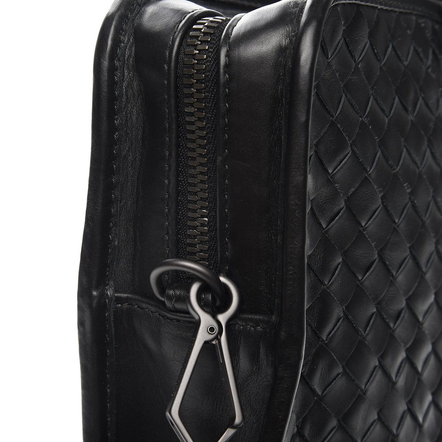 Calfskin Intrecciato Briefcase Nero Black