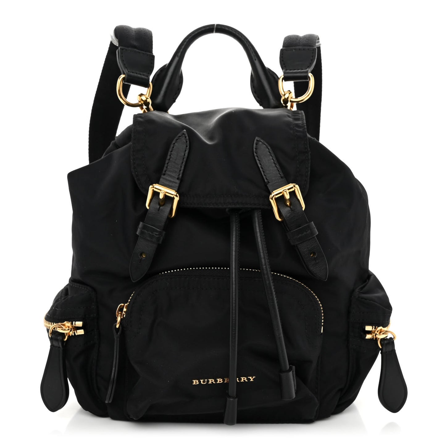 Nylon Small Crossbody Rucksack Backpack Black