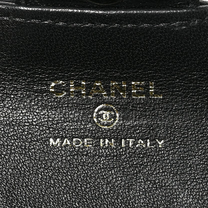 Chanel Lambskin Quilted Box Of Secrets Card Holder With Chain Black 5 of 7