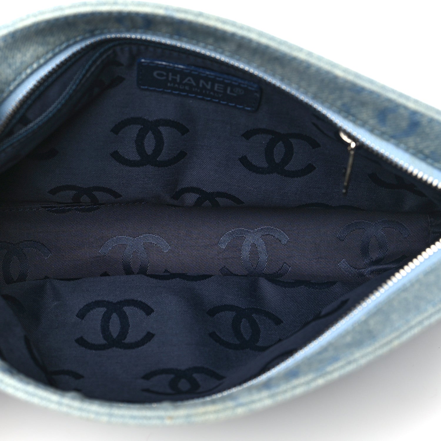 Chanel Denim CC Cosmetic Pouch Blue 5 of 12