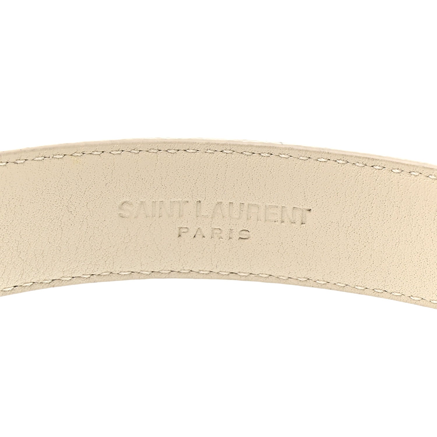 Saint Laurent Smooth Calfskin 20mm Cintura Belt 75 30 Crema Soft 3 of 7