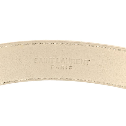 Saint Laurent Smooth Calfskin 20mm Cintura Belt 75 30 Crema Soft 3 of 7