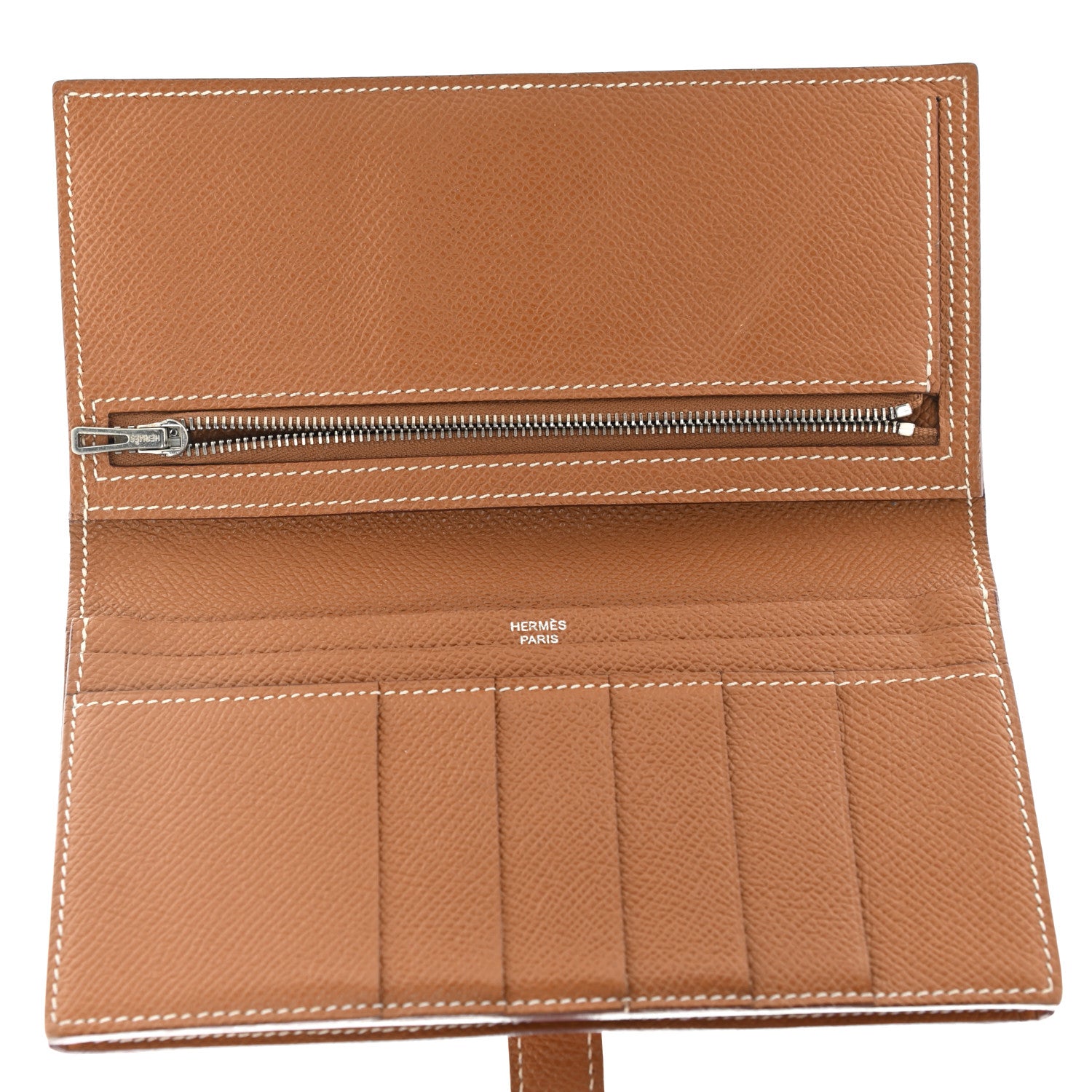 Hermes Epsom Bearn Gusset Wallet Gold 5 of 8