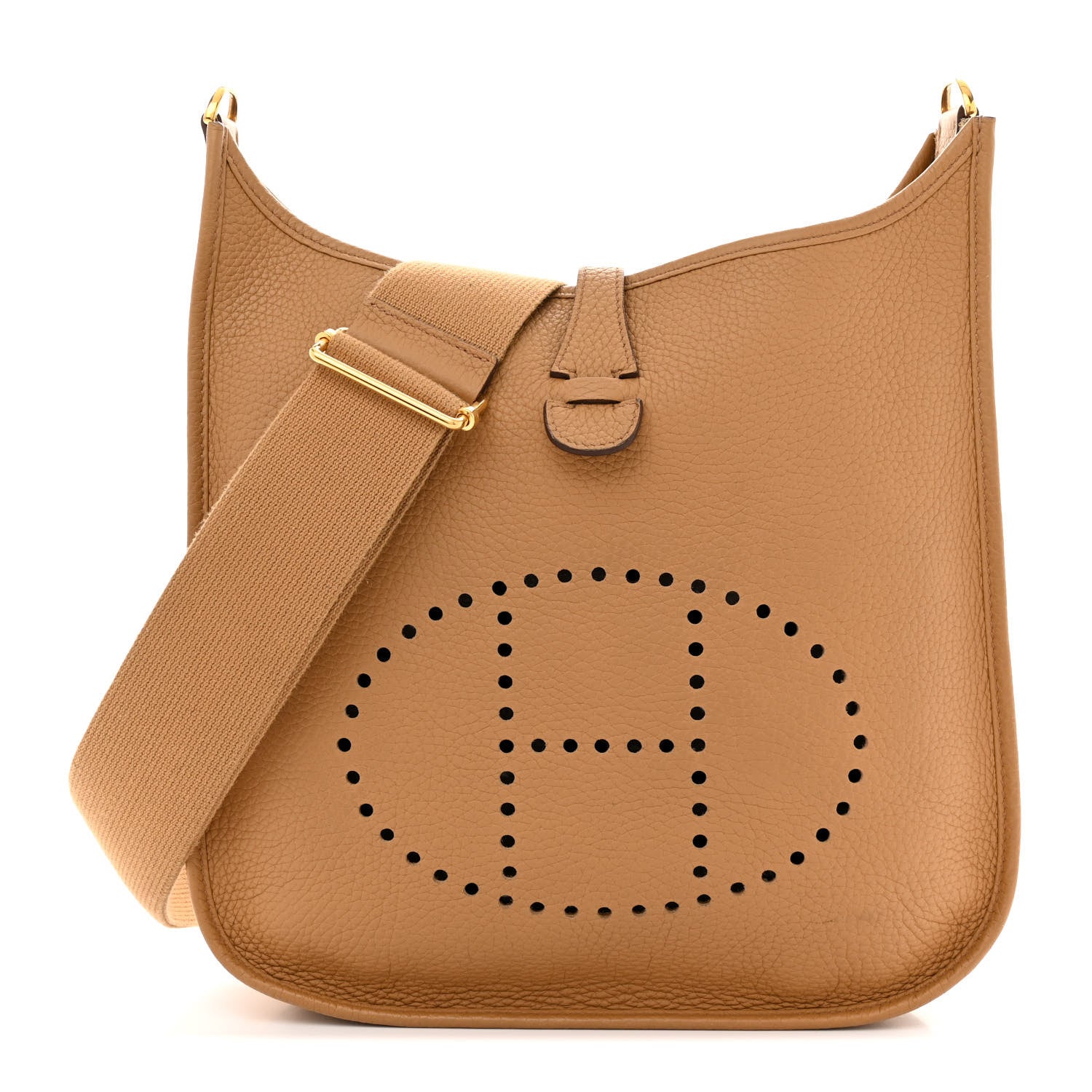 Hermes Taurillon Clemence Evelyne III PM Biscuit 1 of 12