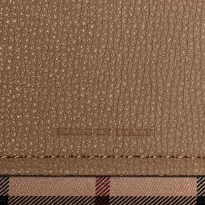 Burberry Grainy Calfskin Haymarket Check Small Reversible Tote Mid Camel 7 of 10