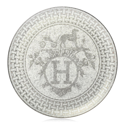 Hermes Porcelain Mosaique au 24 Platine Tart Platter 1 of 4