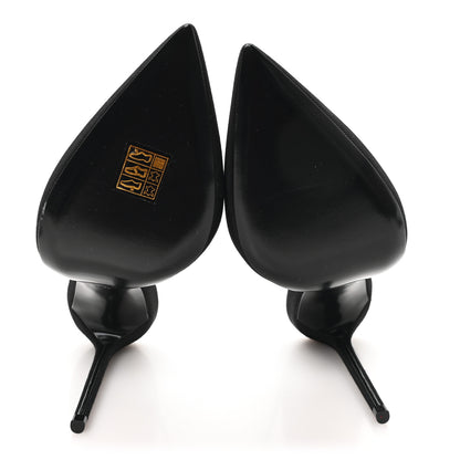 Saint Laurent Grosgrain Penelope Zoe 105 Slingback Pump 36.5 Black 6 of 10