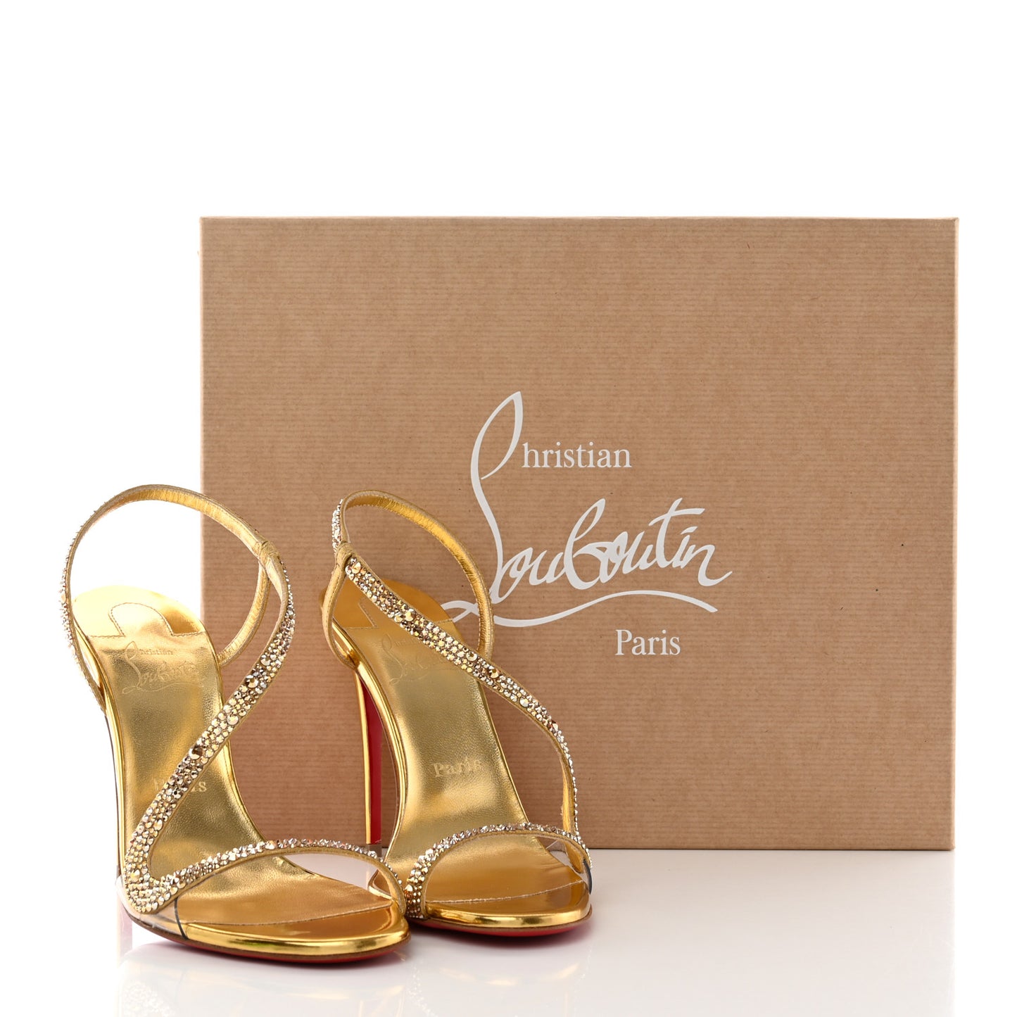 Crystal Strass Rosalie 100 Sandals 37 Cry Aurum Gold