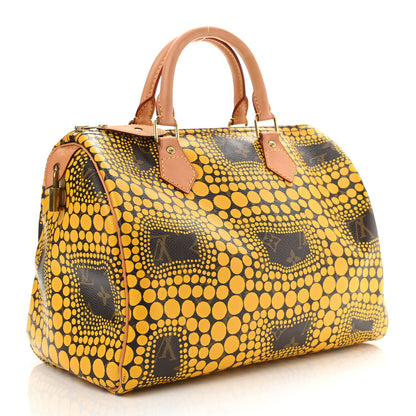 Louis Vuitton Monogram Kusama Town Speedy 30 Yellow 3 of 10