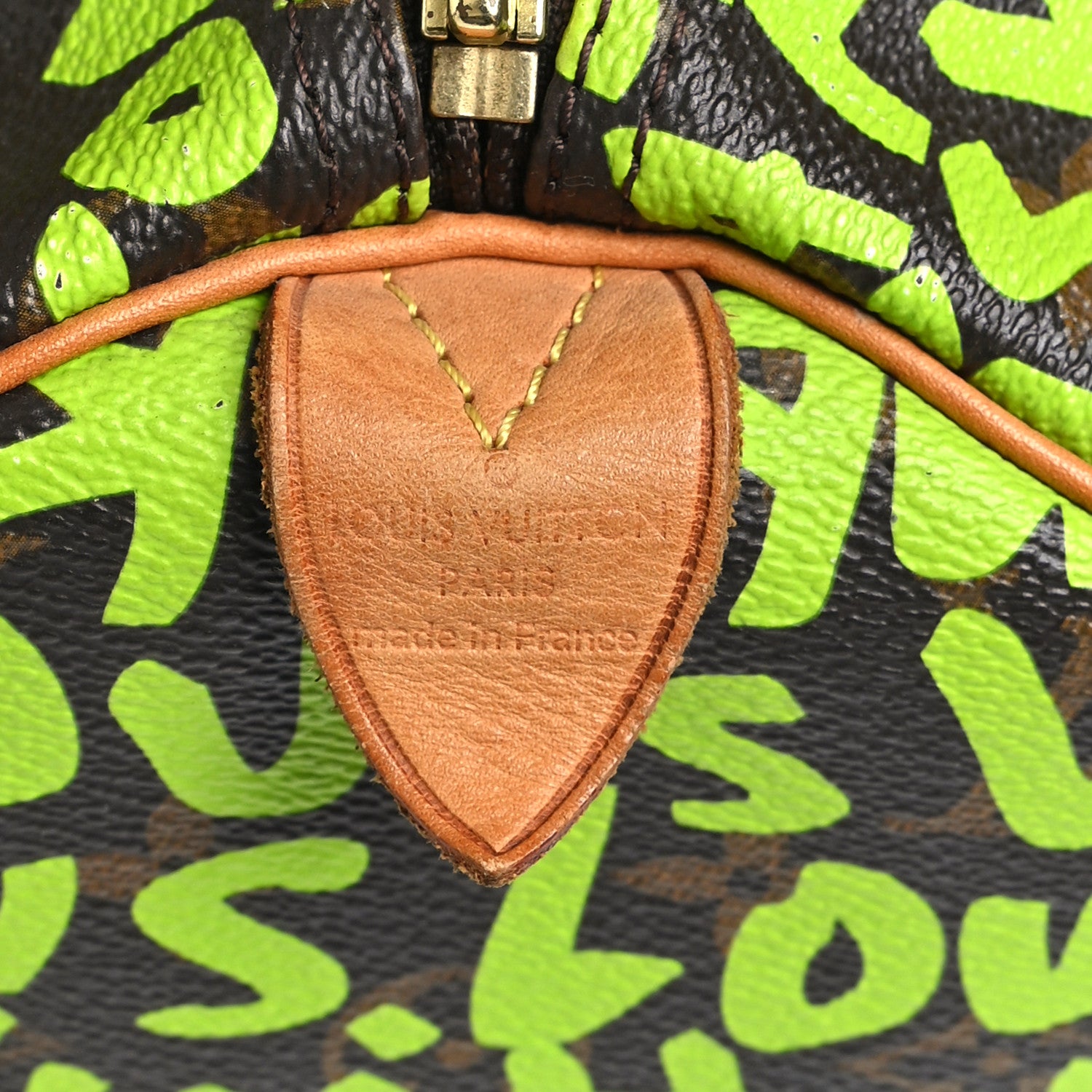 Louis Vuitton Monogram Graffiti Speedy 30 Green 6 of 12