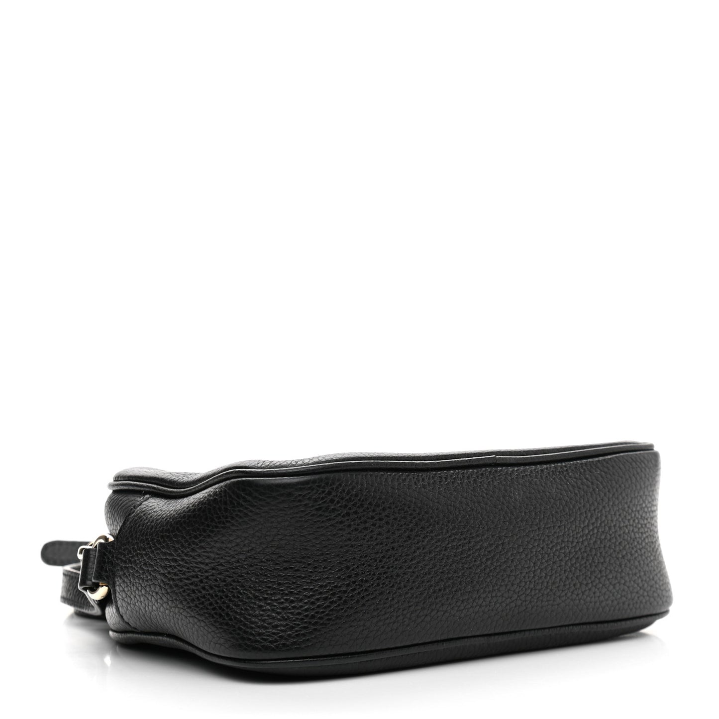 Pebbled Calfskin Small Soho Disco Bag Black