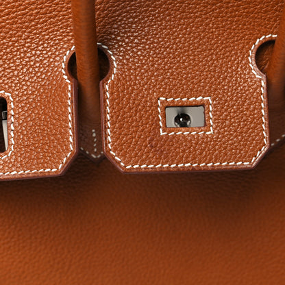 Hermes Natural Barenia Faubourg Birkin 25 Fauve 11 of 12