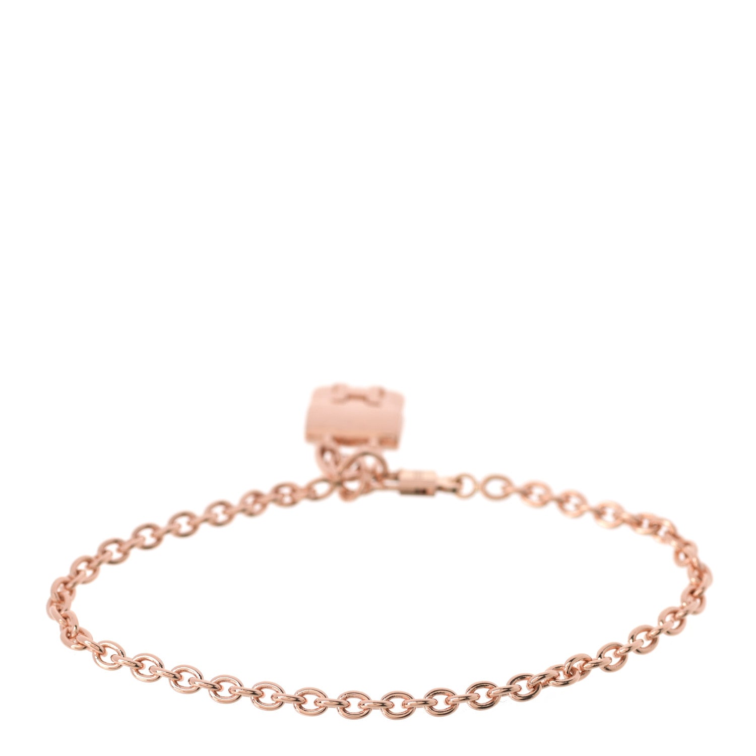 Hermes 18K Rose Gold Diamond Constance Amulette Bracelet ST 3 of 6