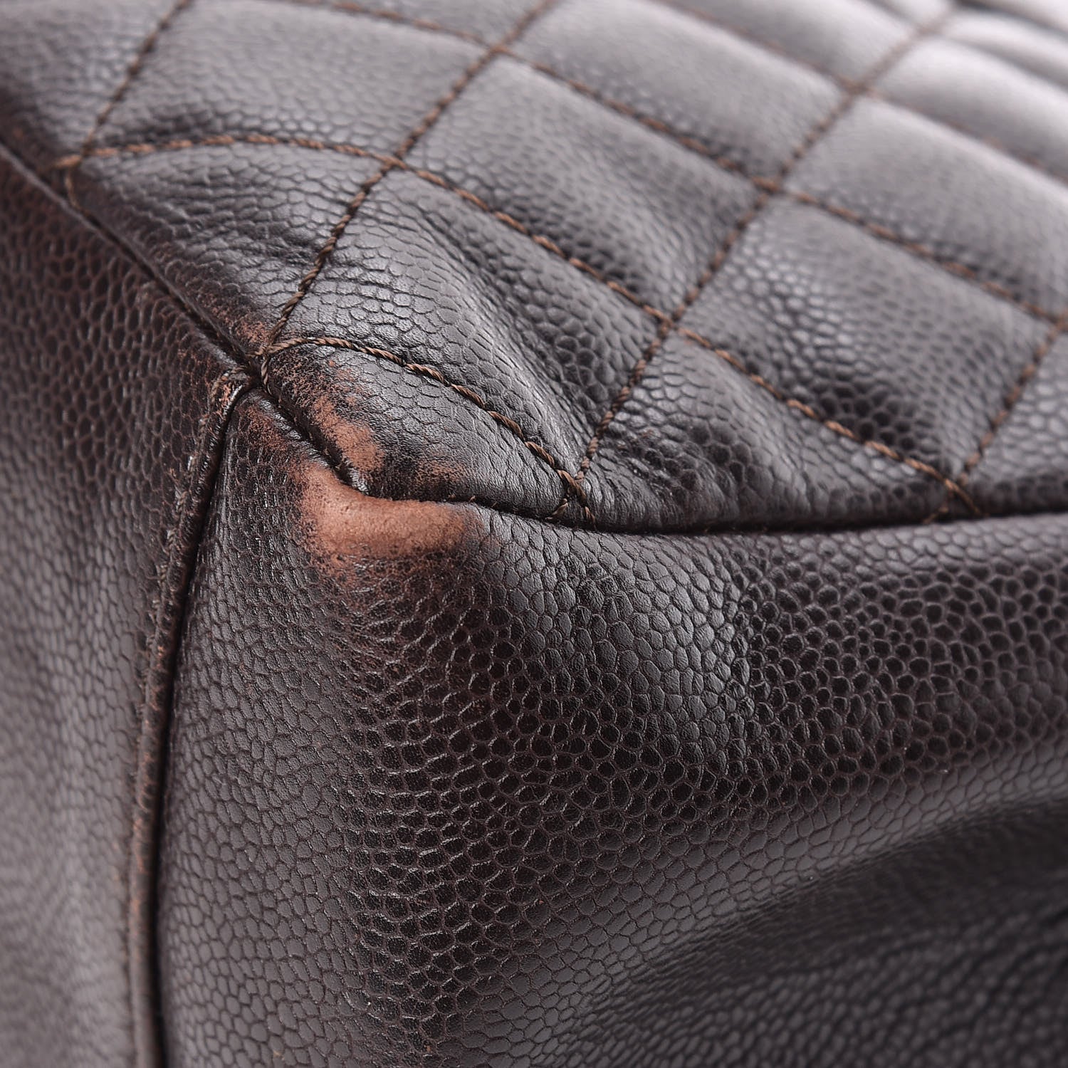 Chanel Caviar Quilted Grand Shopping Tote GST Dark Brown 18 of 26