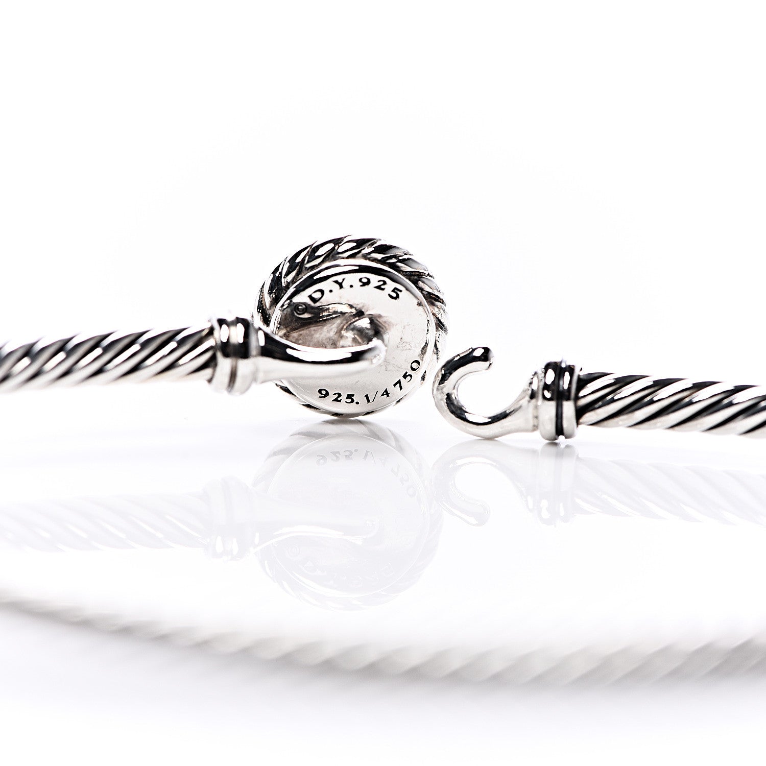David Yurman Sterling Silver 18K Yellow Gold 3mm Chatelaine Bracelet 5 of 5