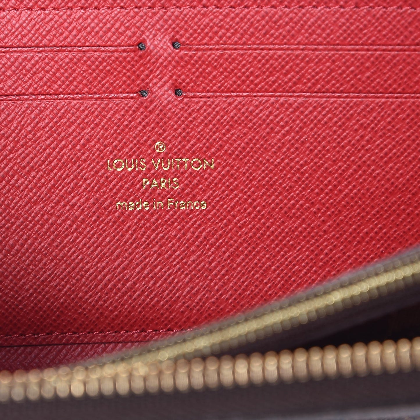 Damier Ebene Clemence Wallet Cherry
